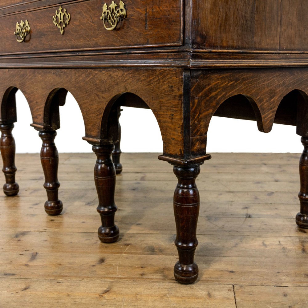 Georgian Antique Oak Side Table View XI