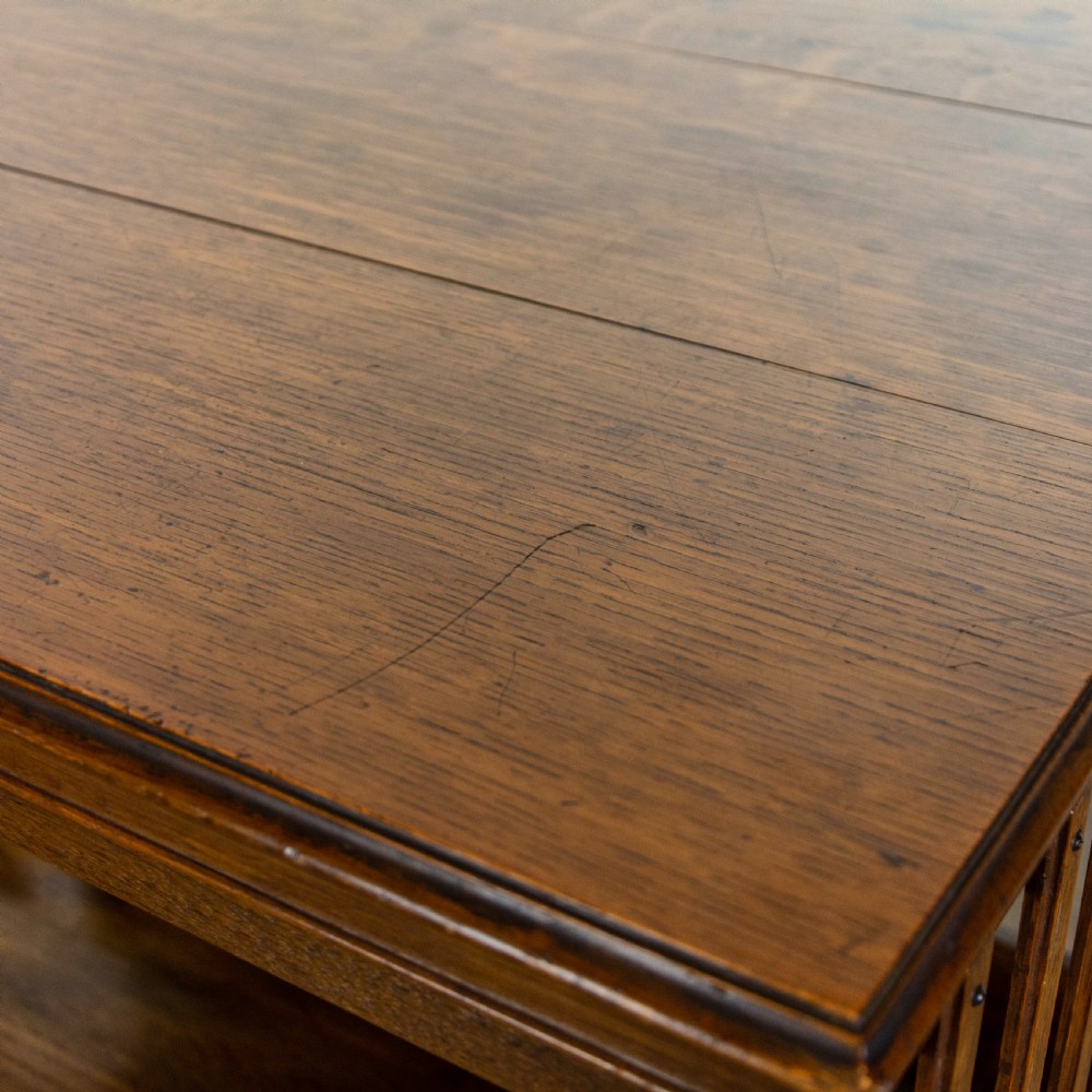 Edwardian Antique Oak Revolving Bookcase View VIII