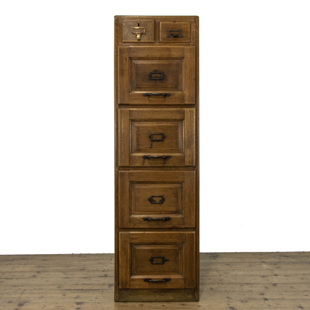 Antique Oak Filing Cabinet View II