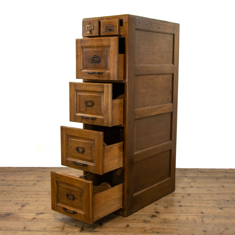Antique Oak Filing Cabinet View IV