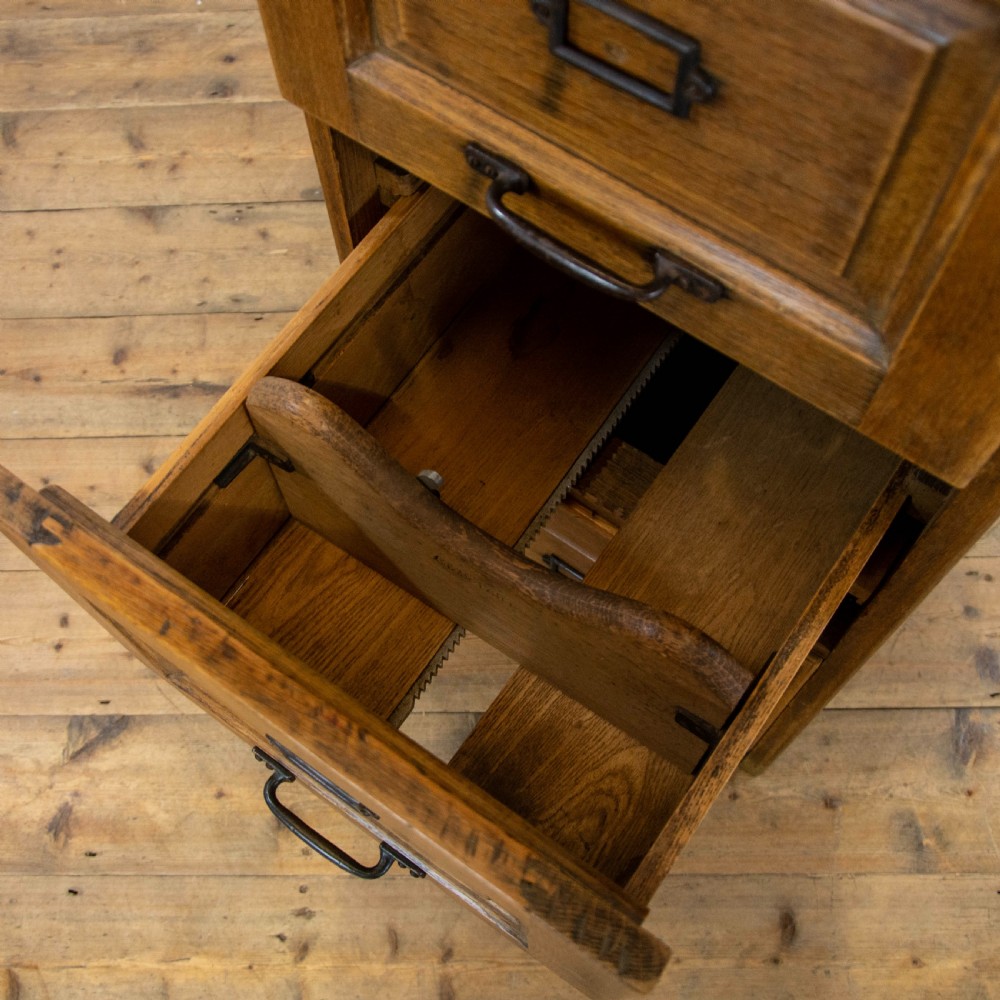 Antique Oak Filing Cabinet View V