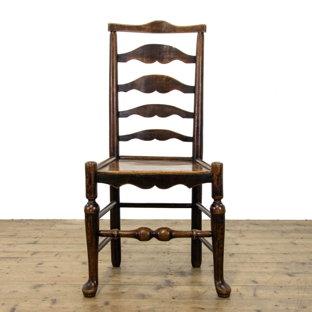 Set of Six Matched Ladder Back Kitchen Chairs View III