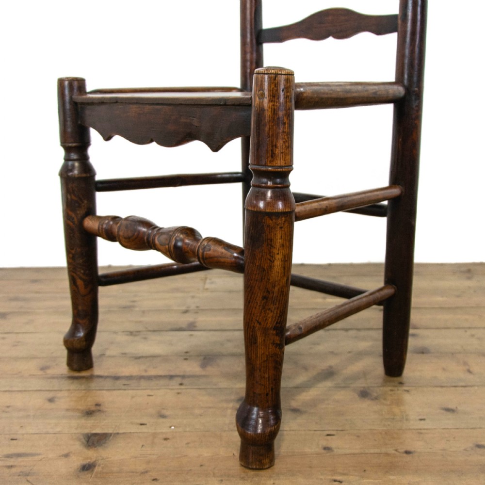 Set of Six Matched Ladder Back Kitchen Chairs View X