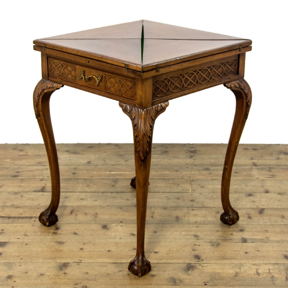 Edwardian Antique Mahogany Envelope Card Table