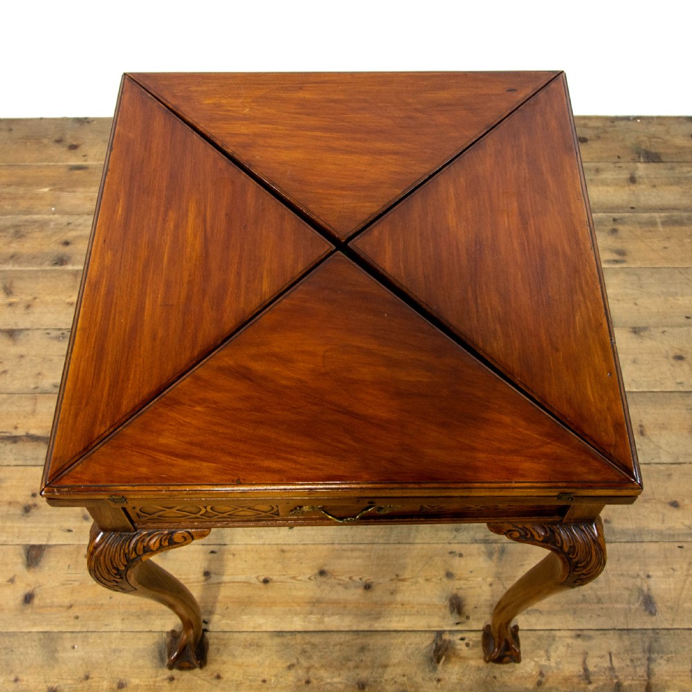 Edwardian Antique Mahogany Envelope Card Table View III