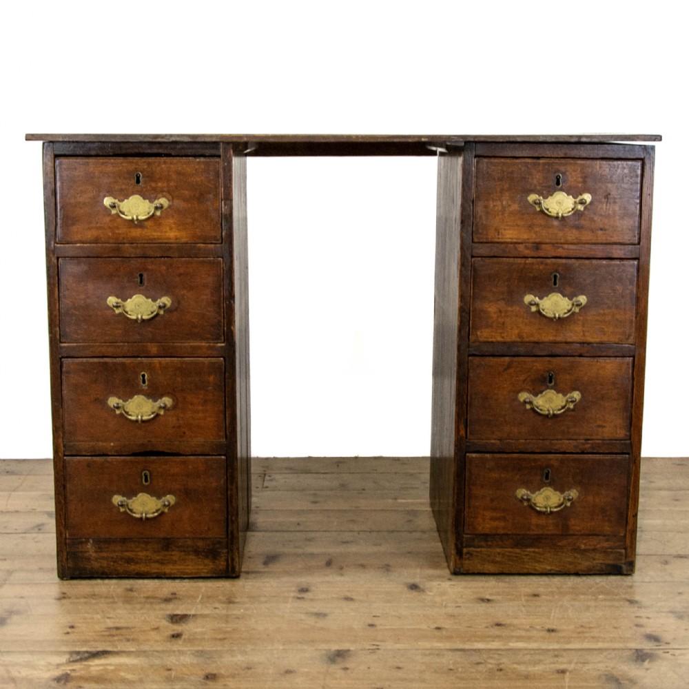 Antique Oak Pedestal Desk