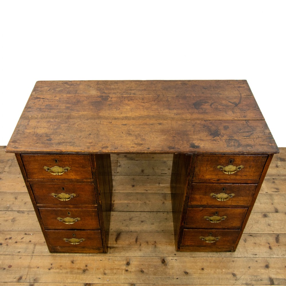 Antique Oak Pedestal Desk View III