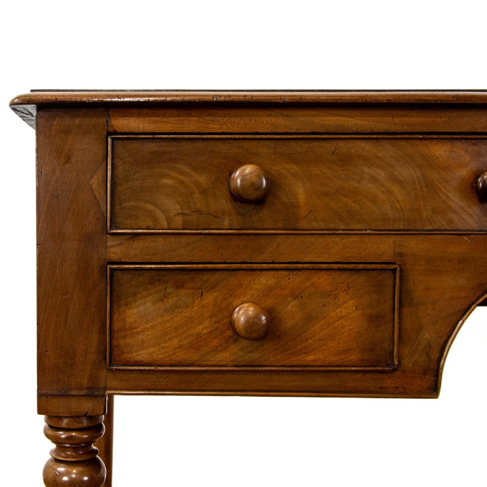 Antique Mahogany Kneehole Writing Table View IV