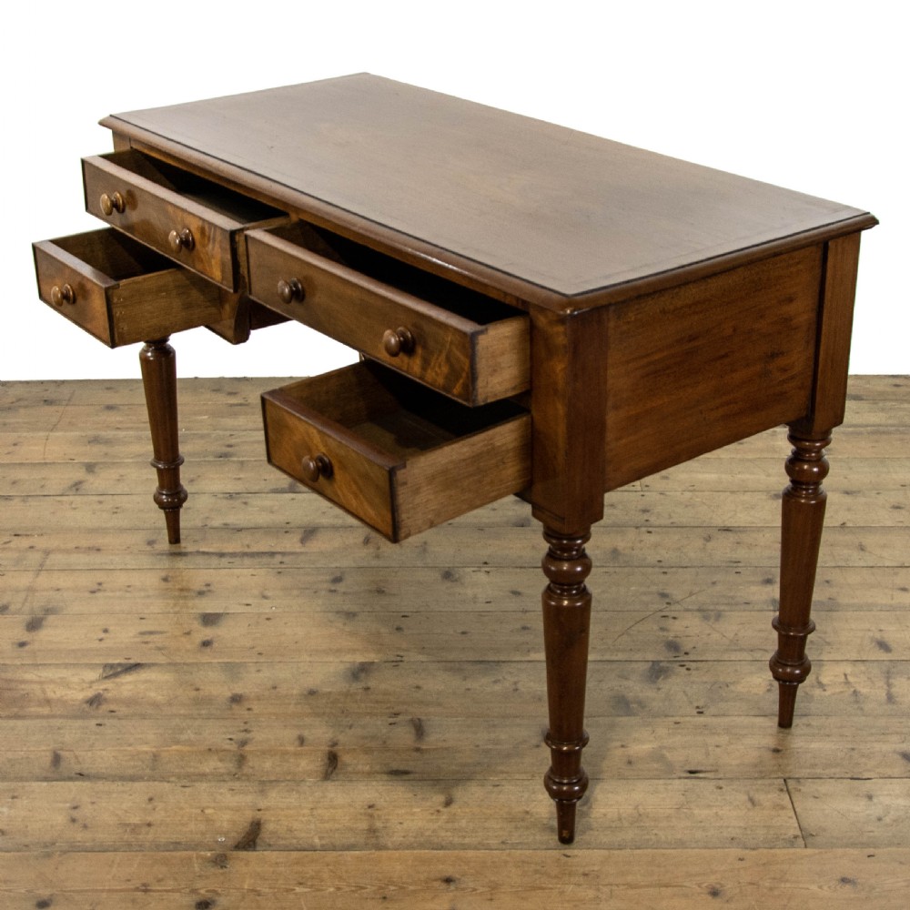 Antique Mahogany Kneehole Writing Table View V