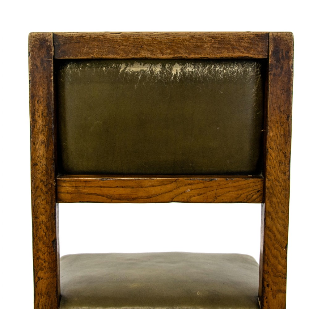 Oak Dining Table with Set of Eight Leather Dining Chairs View XVIII