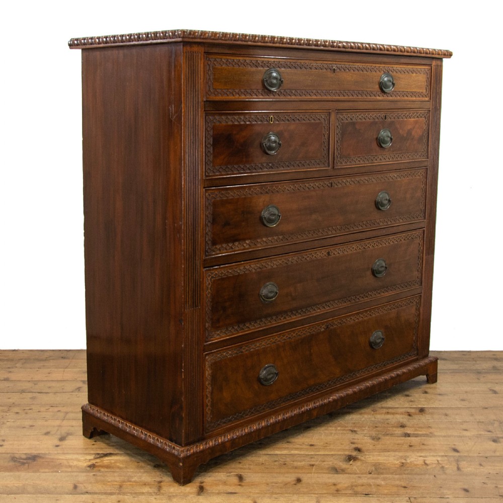Large Antique Mahogany Chest of Drawers View IV
