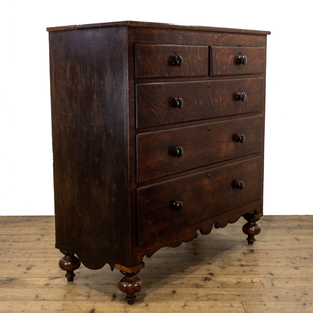 Large Antique Oak Chest of Drawers View II