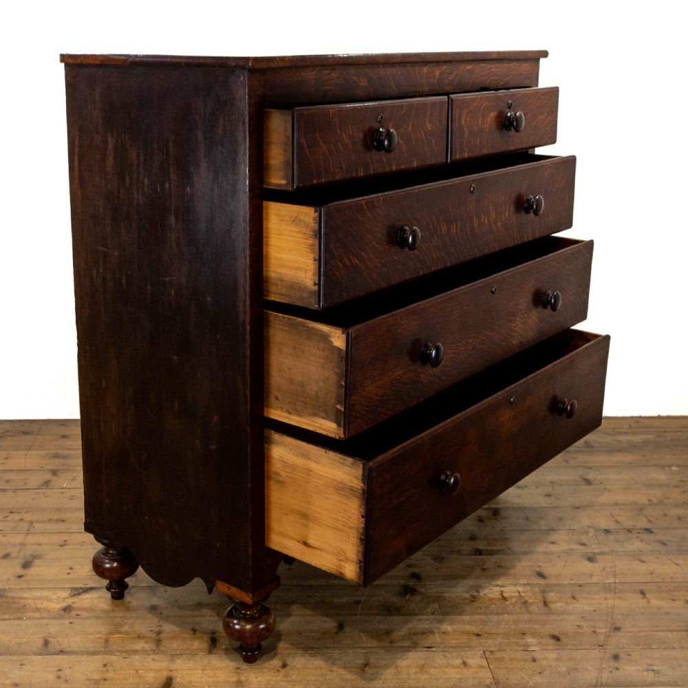 Large Antique Oak Chest of Drawers View III