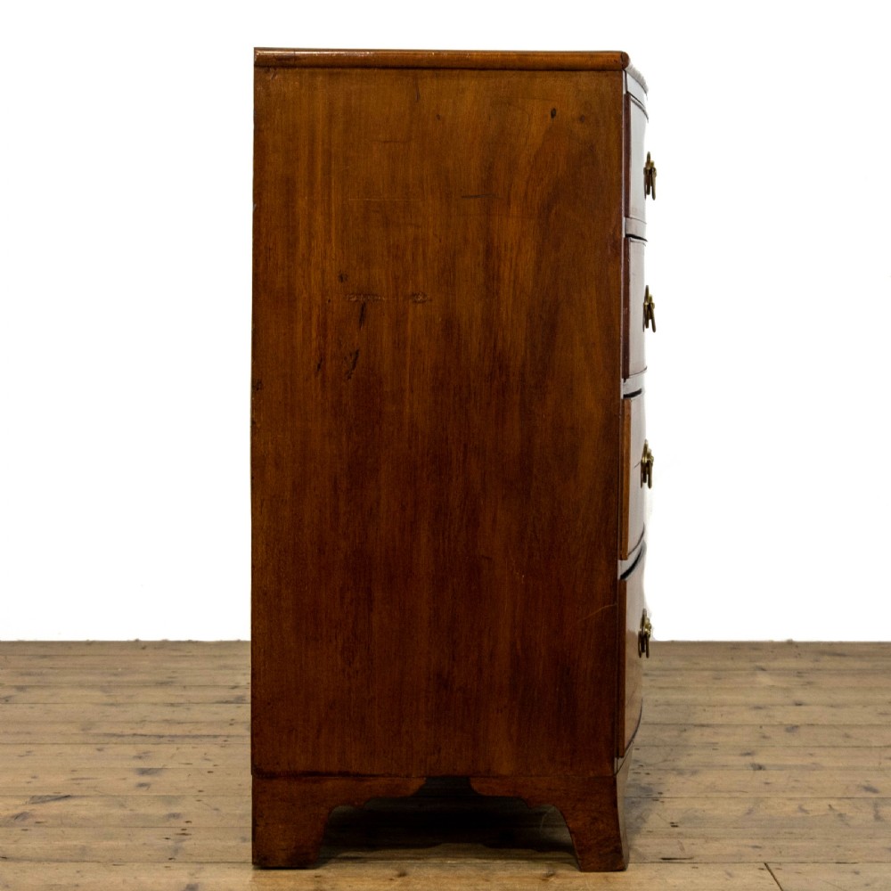 Georgian Mahogany Bow Front Chest of Drawers View V