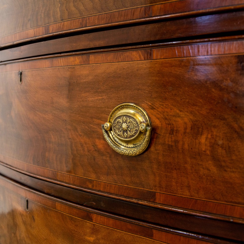 Georgian Mahogany Bow Front Chest of Drawers View X