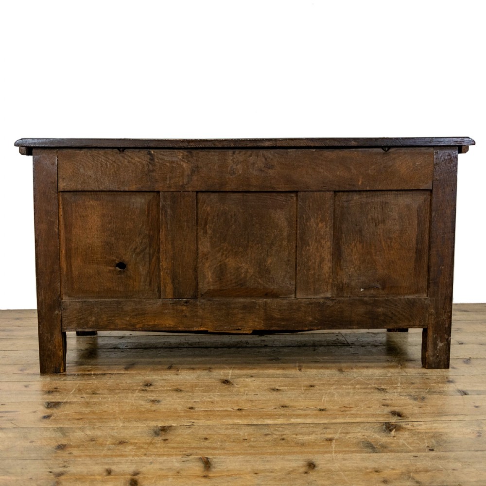 17th Century Antique Carved Oak Coffer View VI