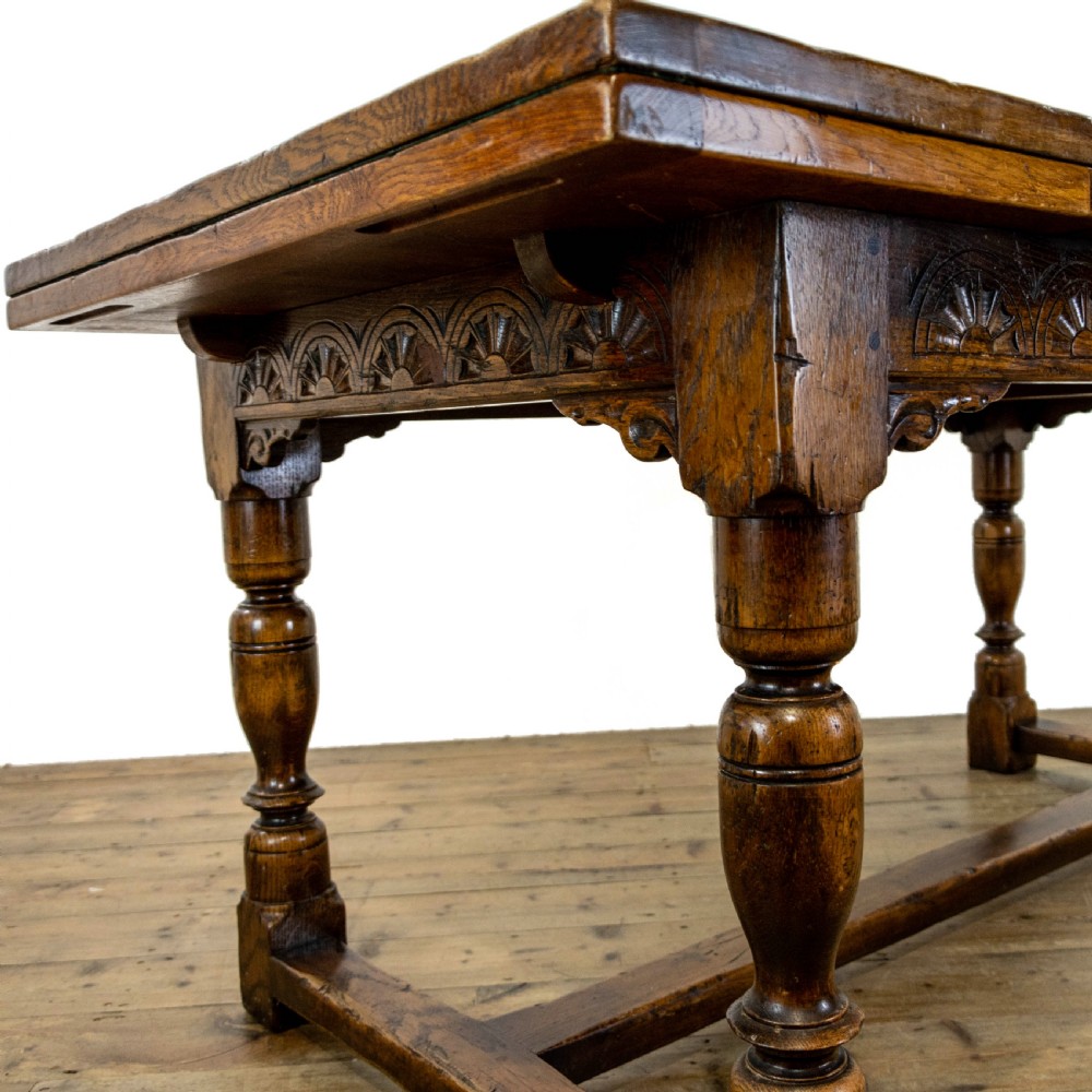 Extendable Antique Dining Table in the Jacobean Style View IV