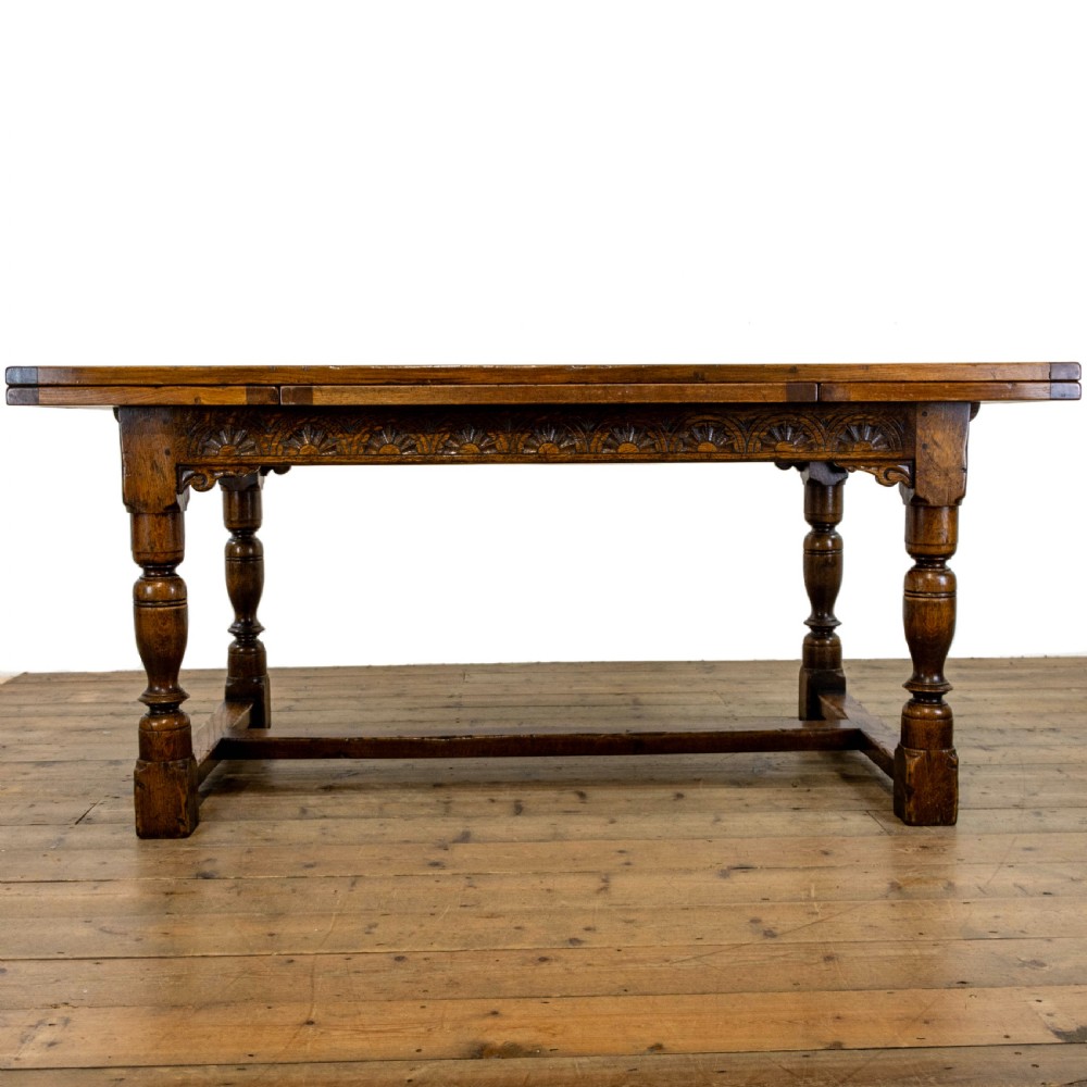 Extendable Antique Dining Table in the Jacobean Style View VII
