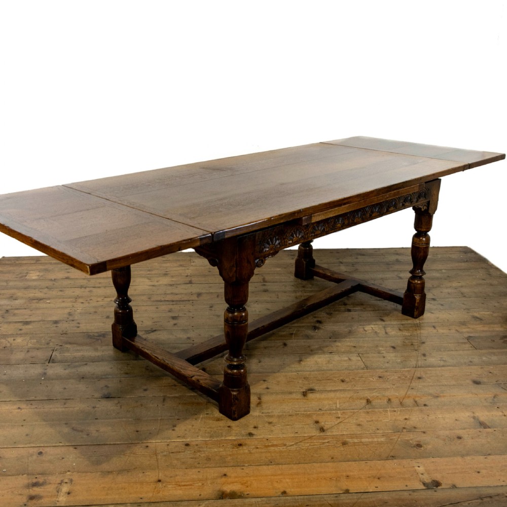 Extendable Antique Dining Table in the Jacobean Style View VIII