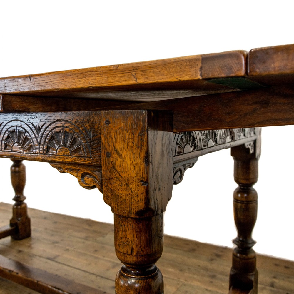 Extendable Antique Dining Table in the Jacobean Style View XI