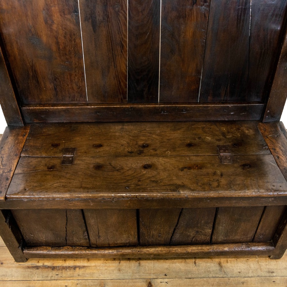 18th Century Antique Oak Settle View V