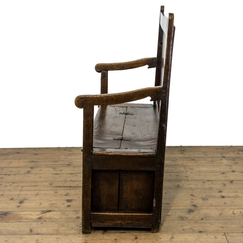 18th Century Antique Oak Settle View VII