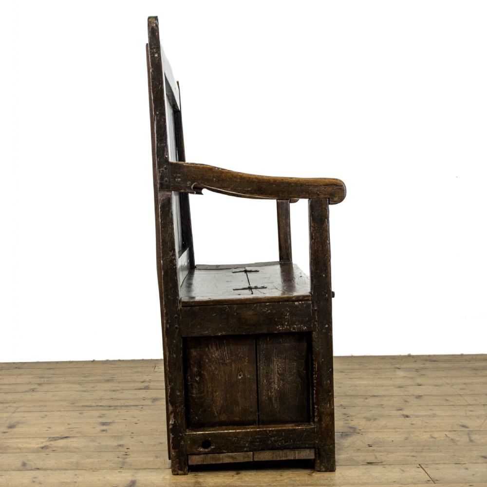 18th Century Antique Oak Settle View IX