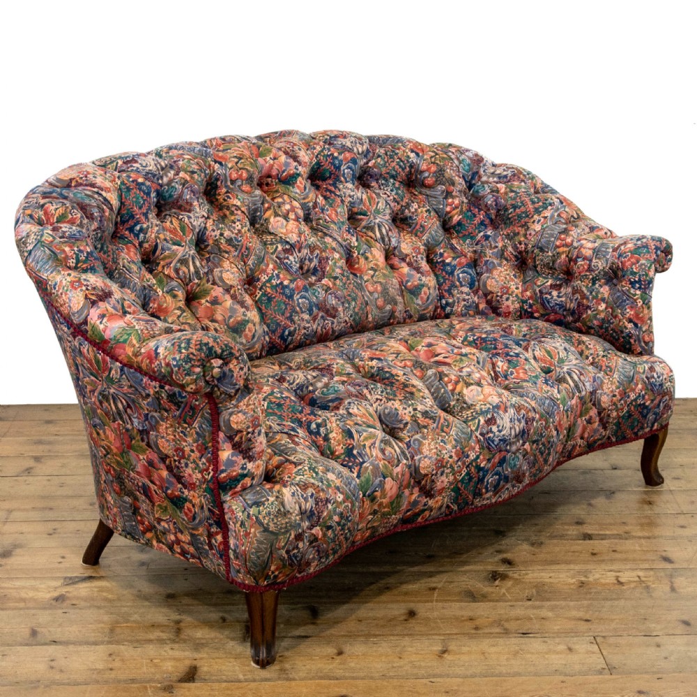 Victorian Antique Mahogany Framed Two Seater Sofa
