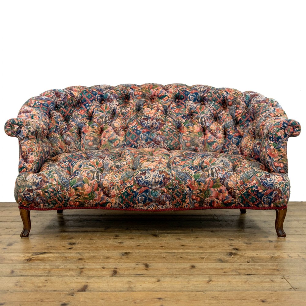 Victorian Antique Mahogany Framed Two Seater Sofa View II