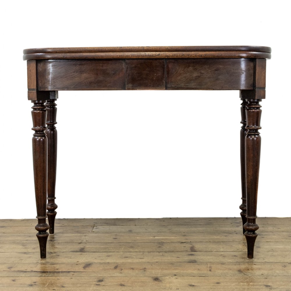 Antique Mahogany Fold Over Tea Table View II