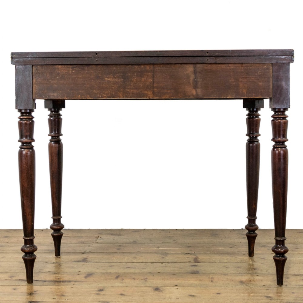 Antique Mahogany Fold Over Tea Table View V