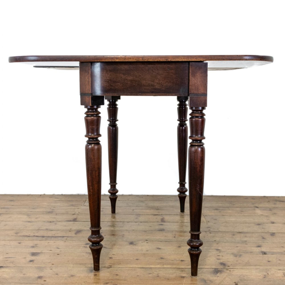 Antique Mahogany Fold Over Tea Table View IX