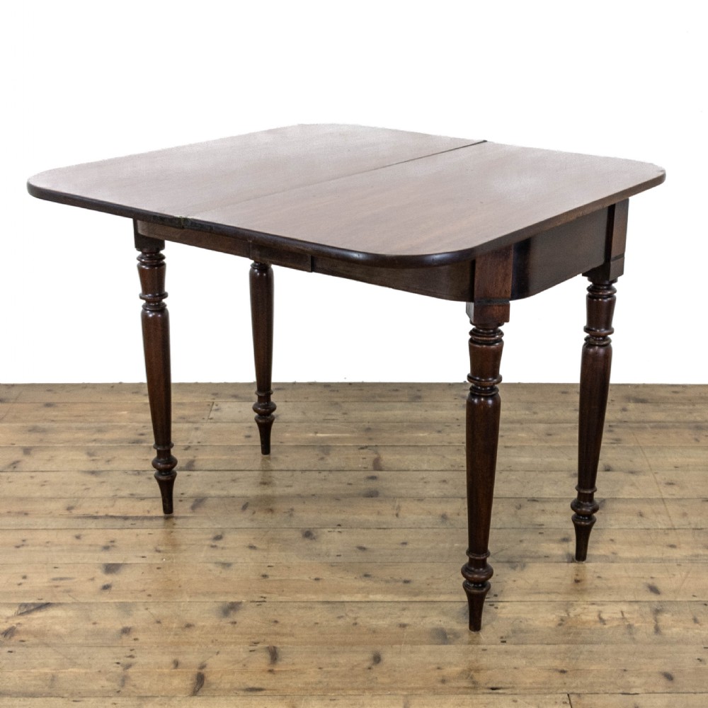 Antique Mahogany Fold Over Tea Table View X