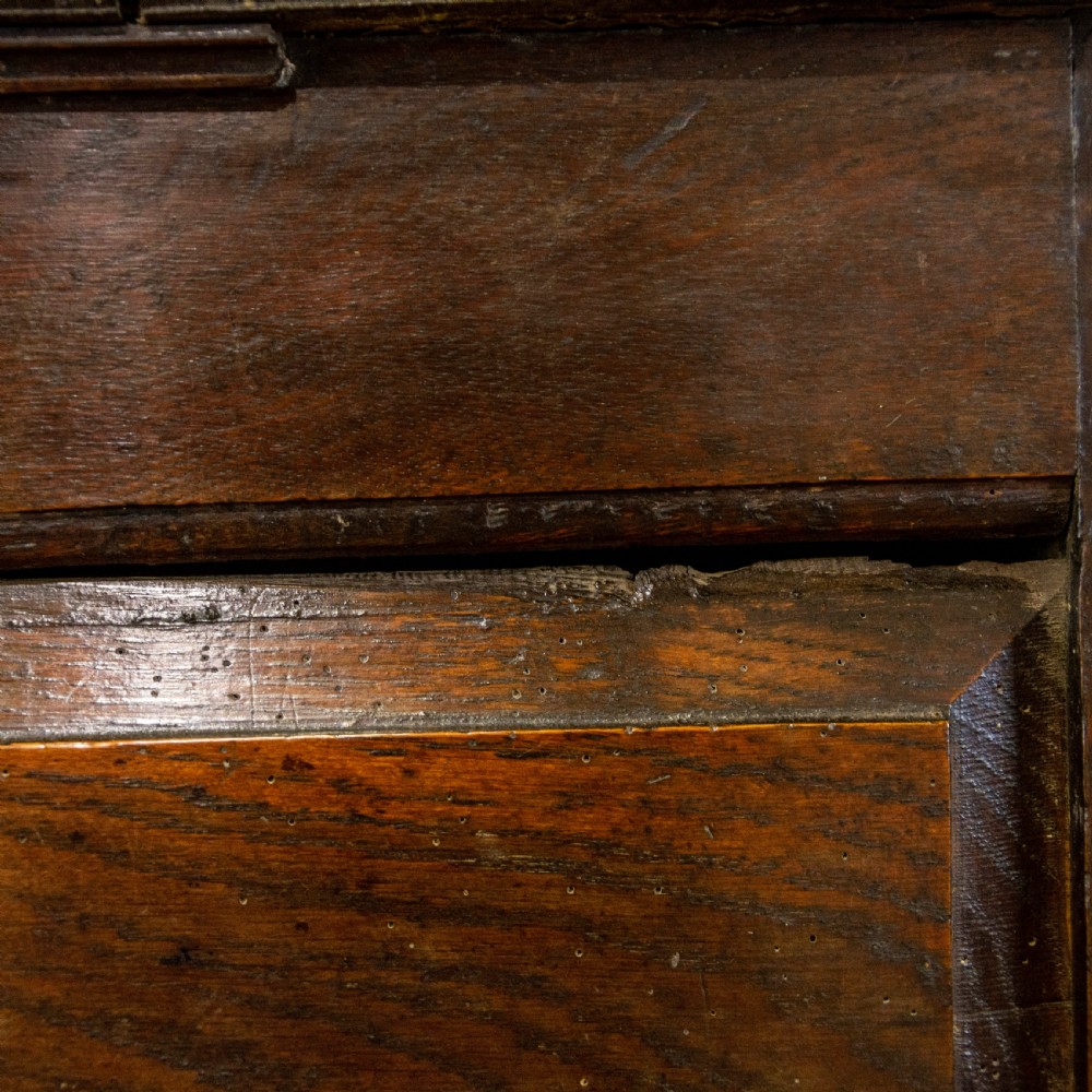 Low Antique Oak Chest of Drawers View IX