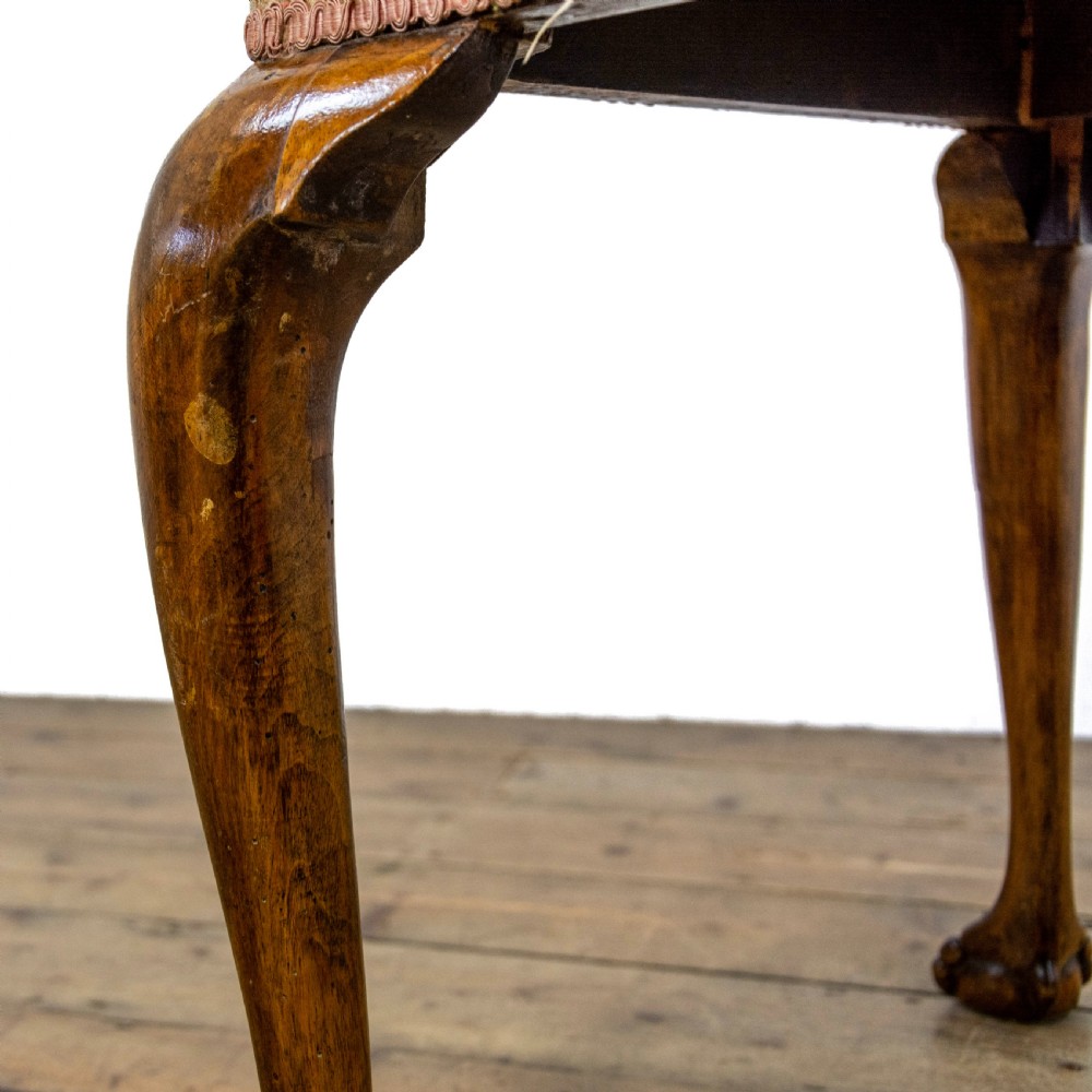 Antique Stool with Fabric Seat View VIII