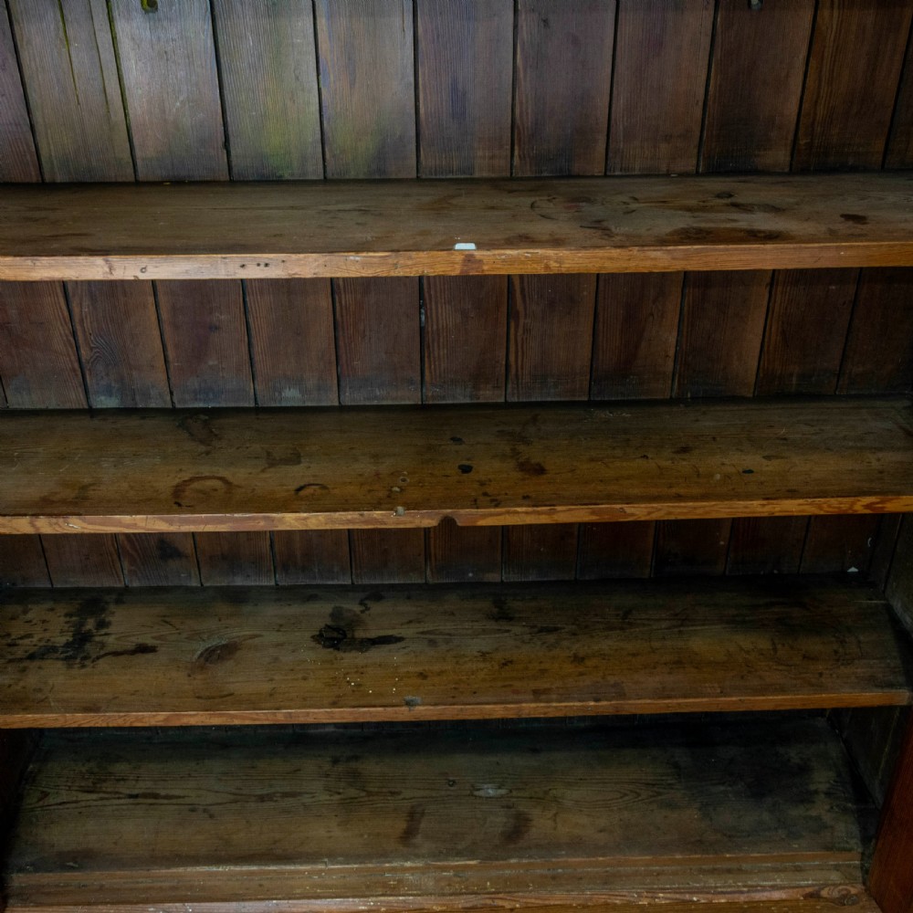 Large Antique Pitch Pine School Cupboard View IV