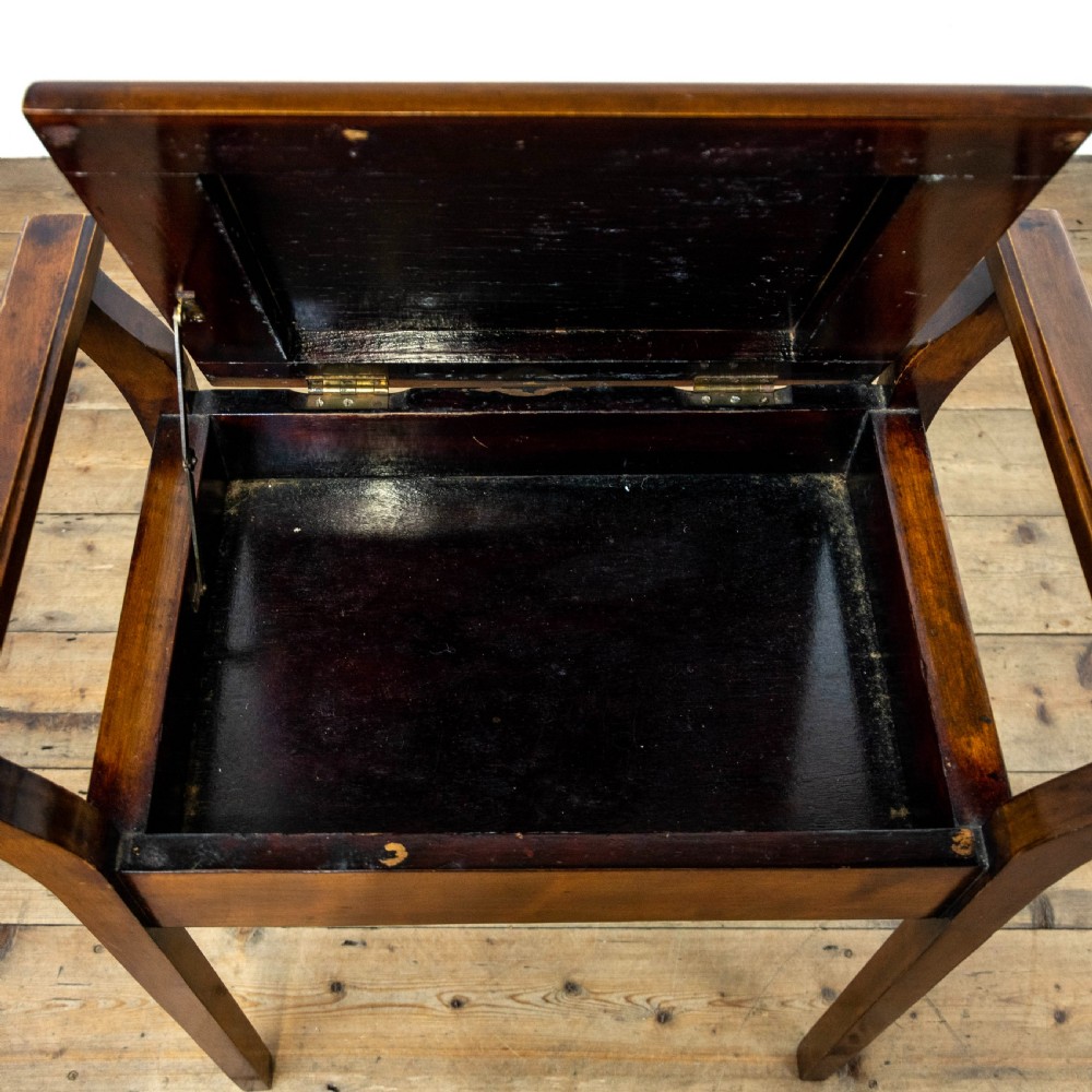 Antique Piano Stool with Storage View IV
