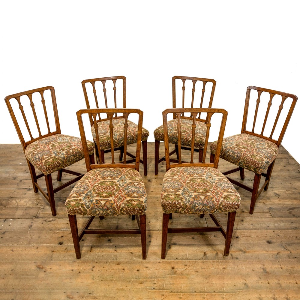 Set of Six Antique Mahogany Dining Chairs