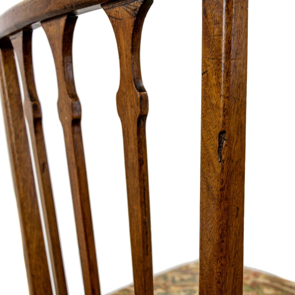 Set of Six Antique Mahogany Dining Chairs View X
