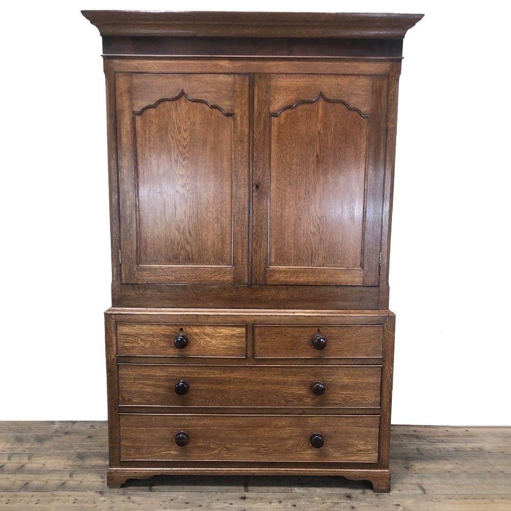 Antique Welsh Oak Press Cupboard