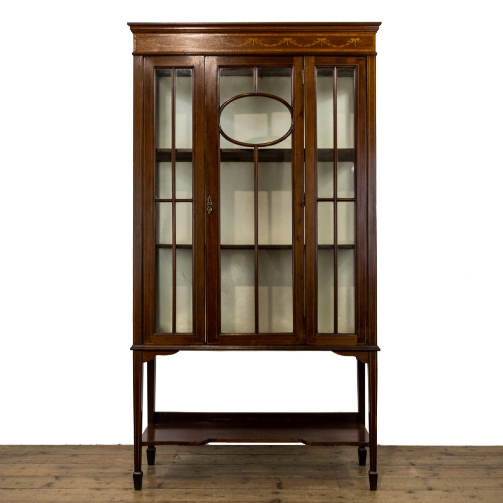 Edwardian Antique Mahogany Glass Display Cabinet