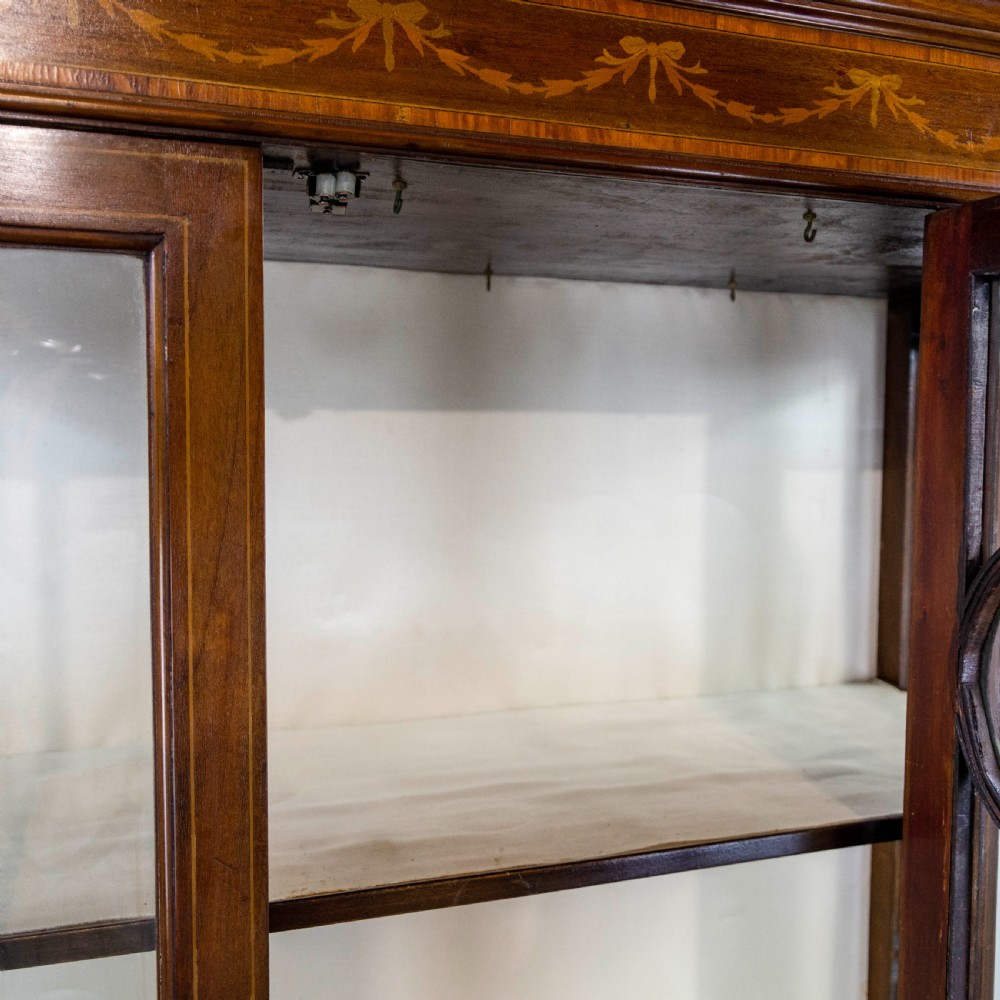 Edwardian Antique Mahogany Glass Display Cabinet View V