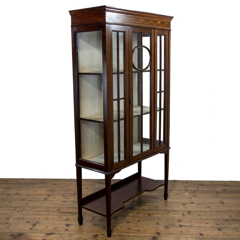 Edwardian Antique Mahogany Glass Display Cabinet View VII