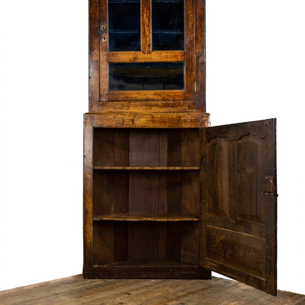 18th Century Antique Oak Corner Cupboard View IV