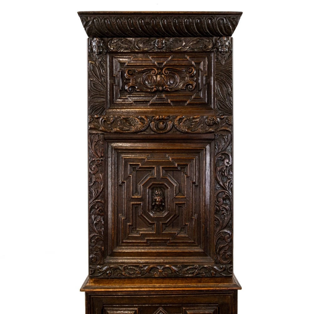 Antique Carved Oak Cupboard View III