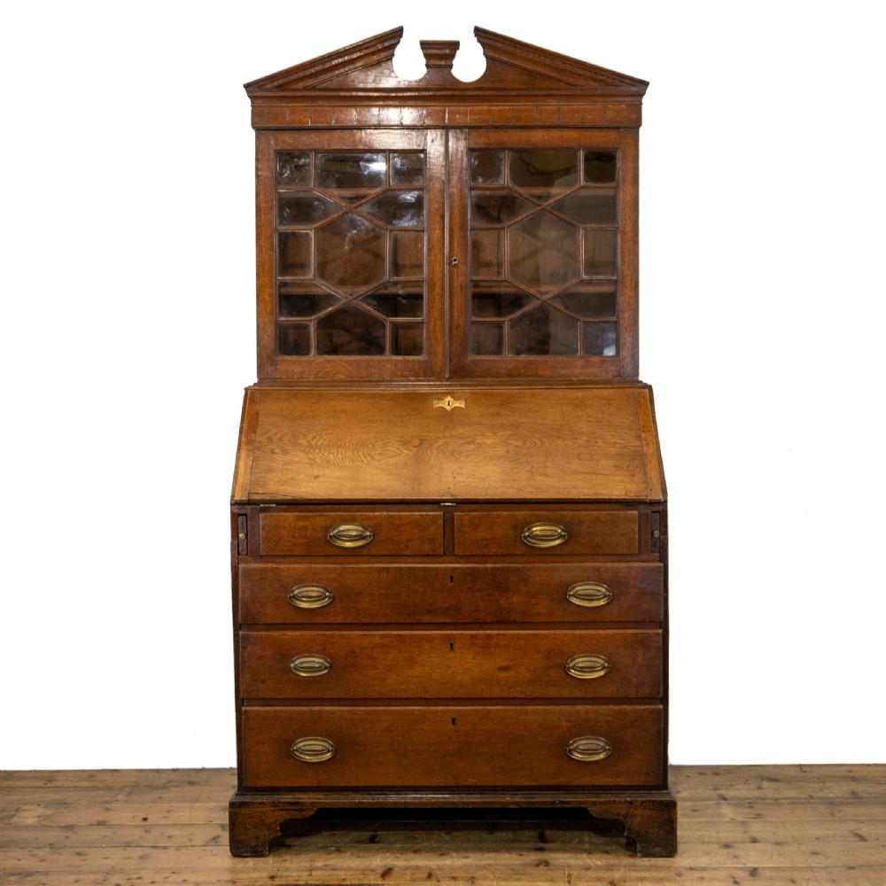 Antique Welsh Oak Bureau Bookcase