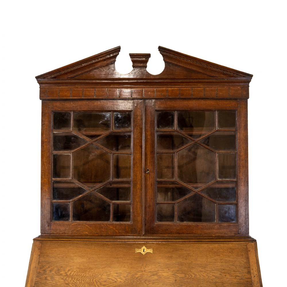 Antique Welsh Oak Bureau Bookcase View III