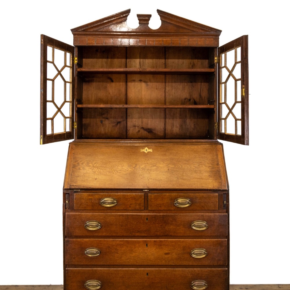 Antique Welsh Oak Bureau Bookcase View IV