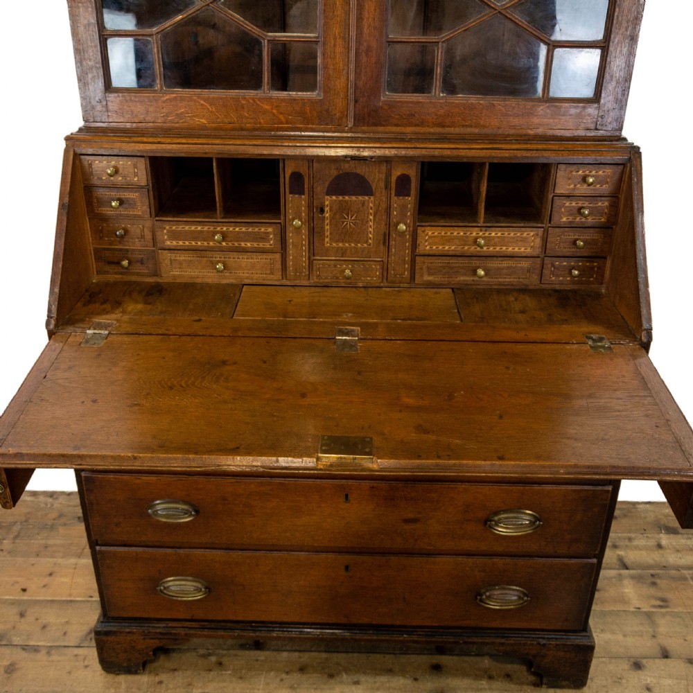 Antique Welsh Oak Bureau Bookcase View VII