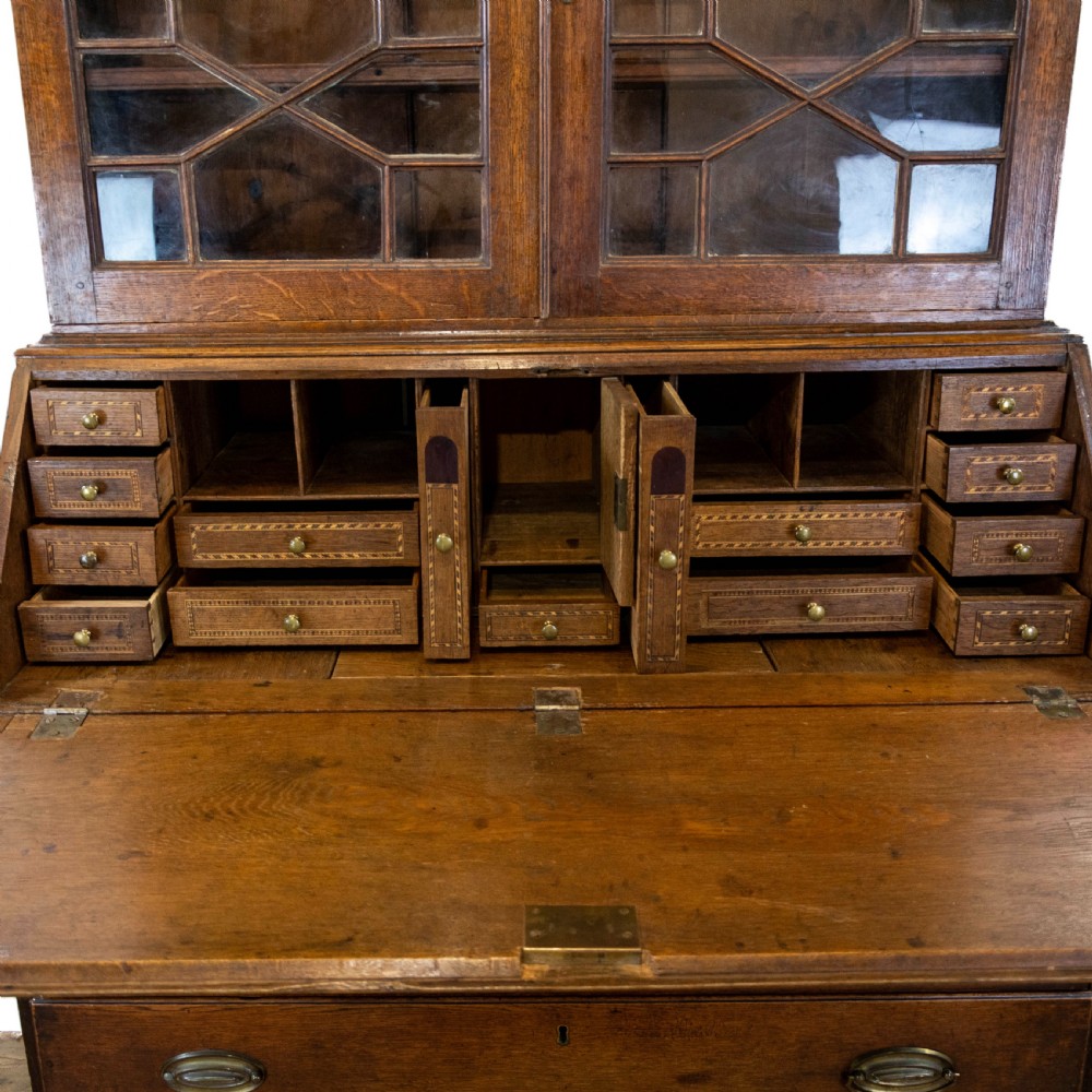 Antique Welsh Oak Bureau Bookcase View VIII